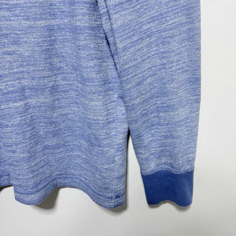 Banana Republic Shirt Mens XL Tall Heathered Blue Crewneck Long Sleeve Preppy